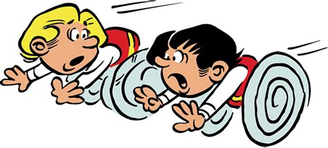 Ilustración de Zipi y Zape corriendo