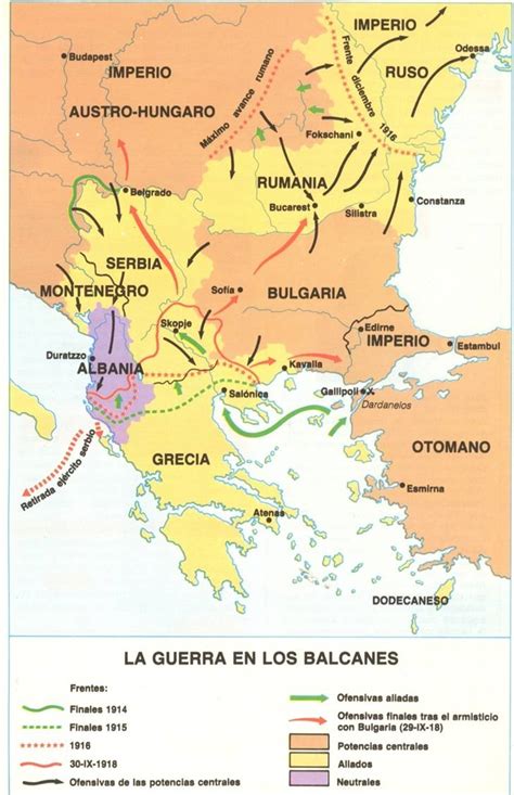 Mapa de los Balcanes durante la guerra de los años 90