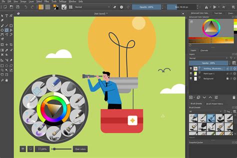 Interfaz de software de dibujo digital para cómics