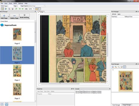 Interfaz de Kindle Comic Creator