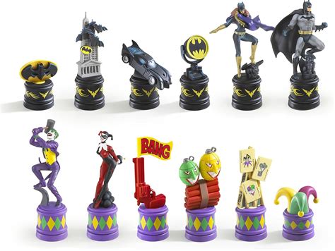 Figuras de ajedrez de Batman y Joker