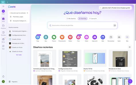 Captura de pantalla de Canva mostrando plantillas de cómics