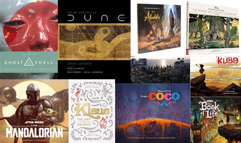 Montaje de portadas de Artbooks de películas de animación