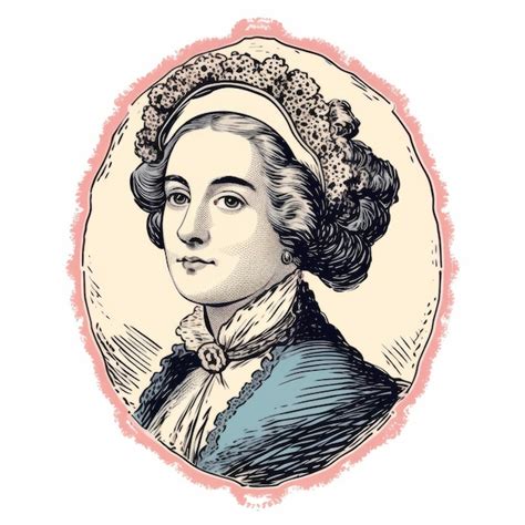 Ilustración de Jane Austen en un estilo moderno