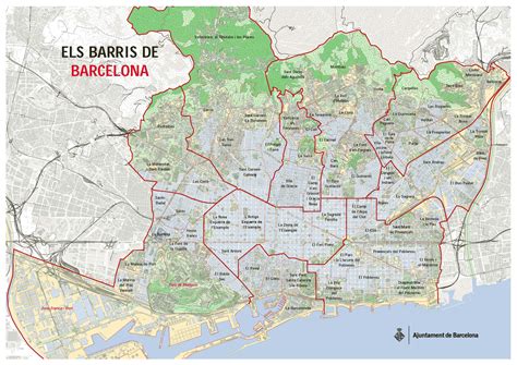 Mapa de Barcelona destacando barrios clave en la trama