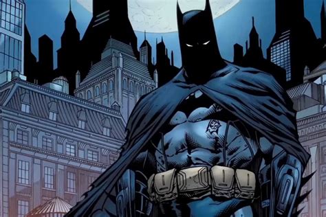 Ilustración de Batman luchando contra personajes de Fortnite