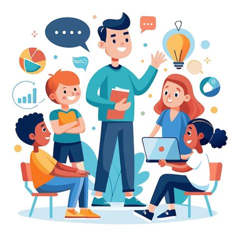 Personajes diversos interactuando en un entorno escolar