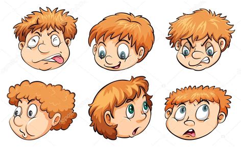 Ilustración de rostros con diferentes formas de barbilla y su asociación con emociones.