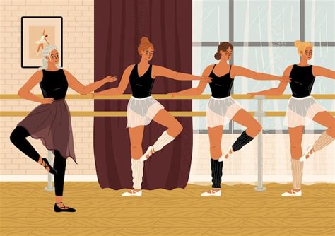 Ilustración de personajes de ballet en un manga