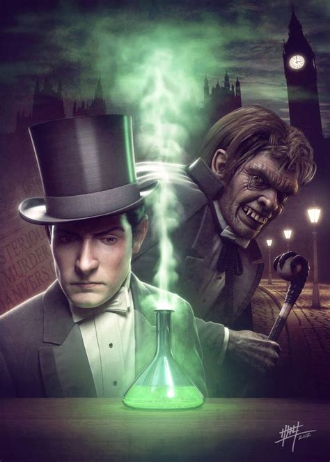 Ilustración comparativa de Dr. Jekyll y Mr. Hyde con Bruce Banner y Hulk