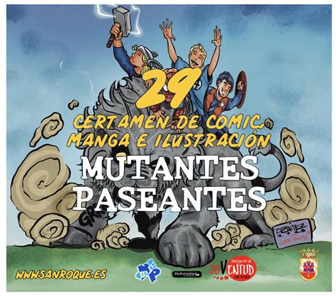 Cartel del 25 Certamen de Cómic Mutantes Paseantes