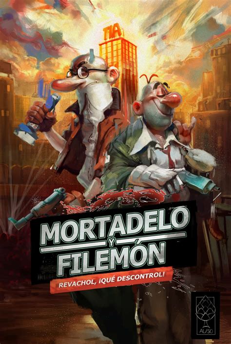 Ilustración de Mortadelo y Filemón en acción