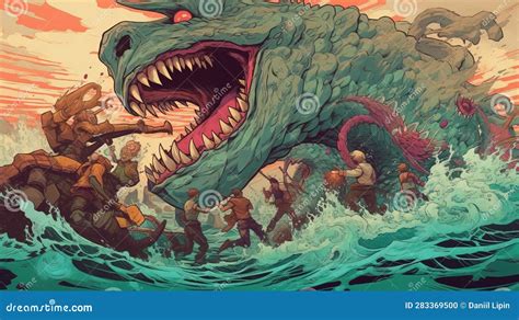Ilustración de Conan luchando contra un monstruo