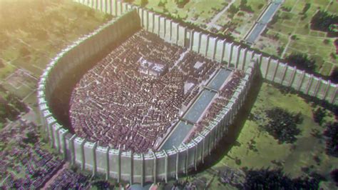 Estructura de las murallas de Attack on Titan