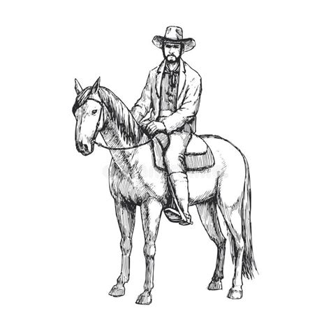 Ilustración de un jinete enmascarado en el Salvaje Oeste