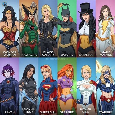 Personajes femeninos de cómic de superhéroes
