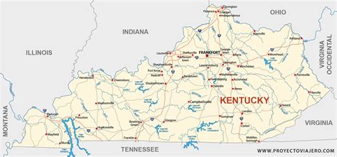 Mapa del territorio de Kentucky en el siglo XVIII