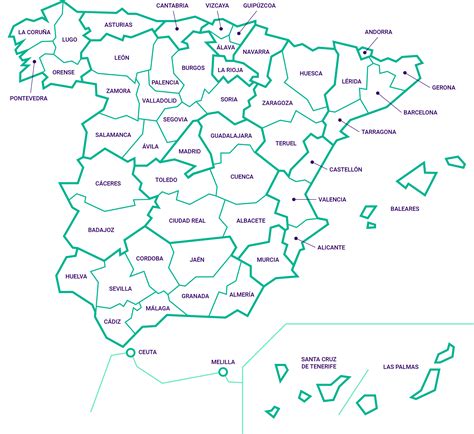 Mapa de España destacando Barcelona como centro de producción de tebeos