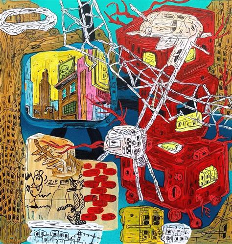 Obra de Luis Pérez Calvo con elementos pop