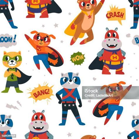 Ilustración de personajes de cómic en un patrón de vinilo