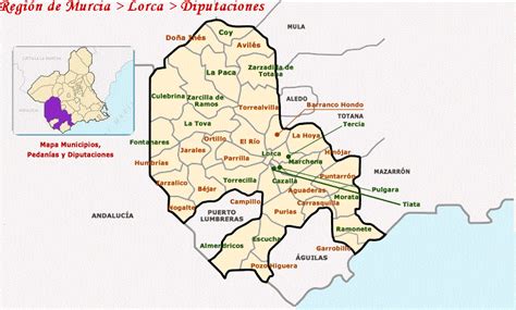 Mapa de Lorca, Murcia