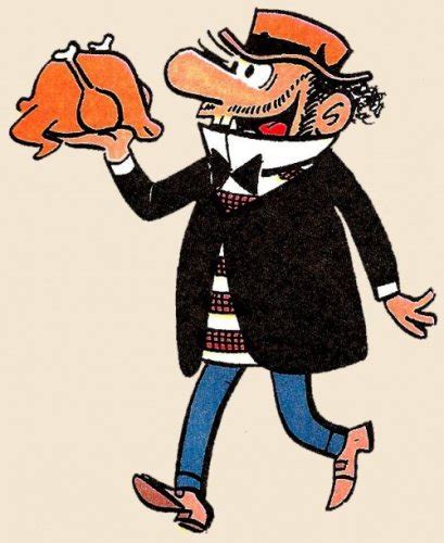 Dibujo de Carpanta pidiendo comida