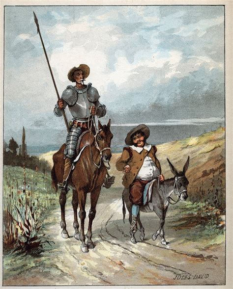 Ilustración de Don Quijote en una imprenta