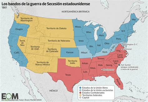 Mapa de la Guerra Civil Americana