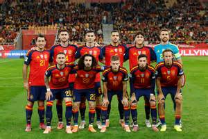 Foto de la selección española de fútbol con la canción 