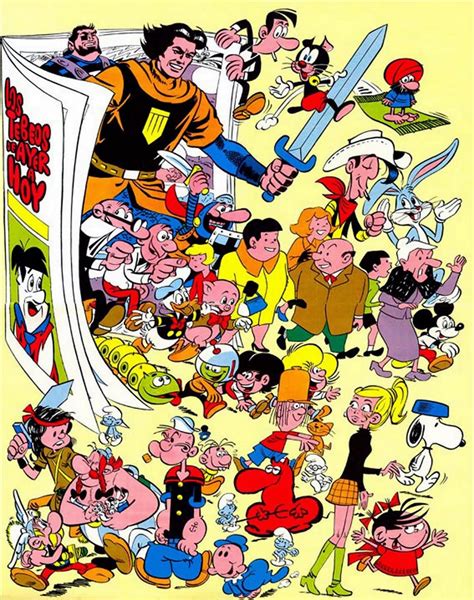 Ilustración de personajes de tebeos clásicos españoles