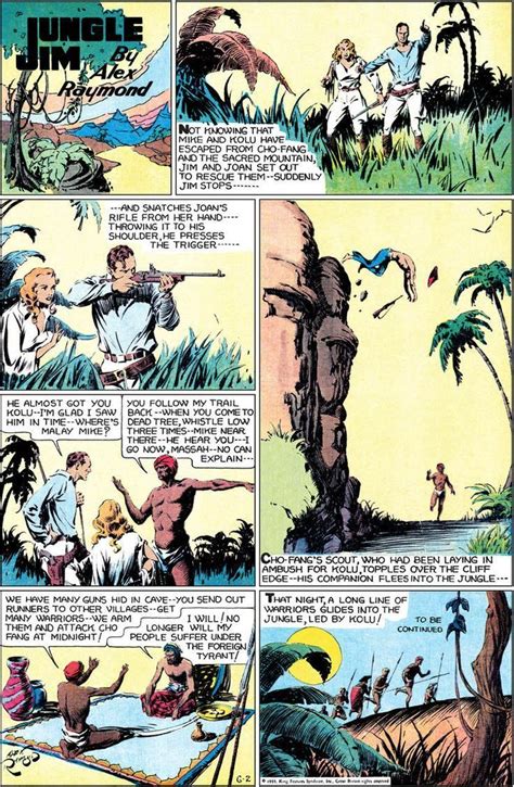 Ilustración de Jungle Jim por Raymond mostrando profundidad de campo