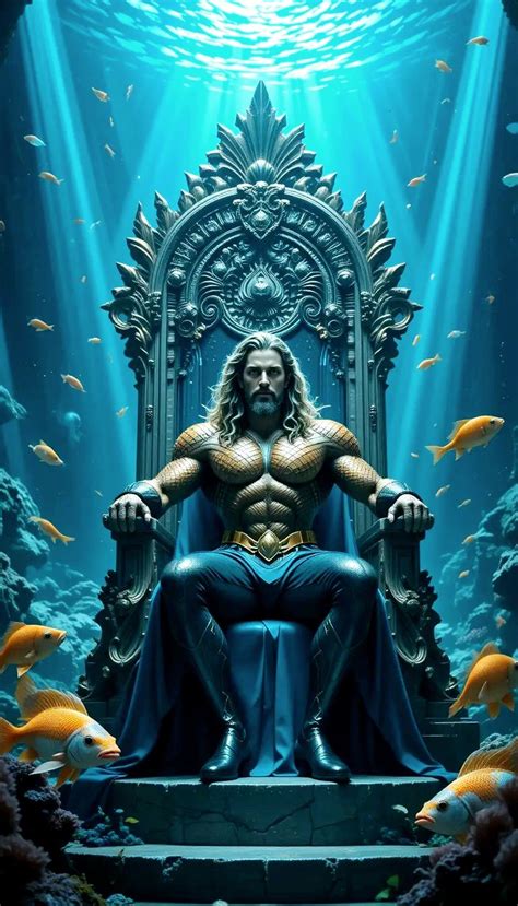 Aquaman en su trono submarino