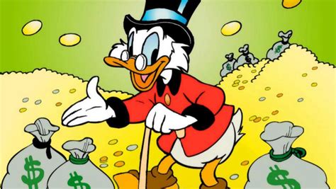 El Tío Gilito contando su dinero