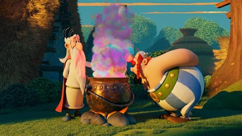 Astérix y Obélix celebrando una victoria