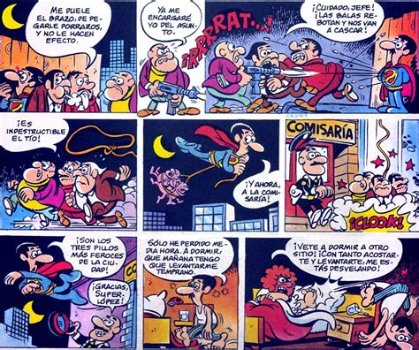 Infografía comparando Superlópez con otros superhéroes parodiados