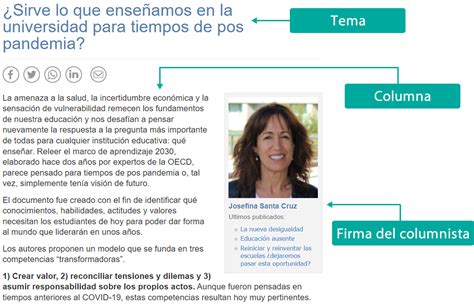 Ejemplo de una columna de opinión destacando neologismos