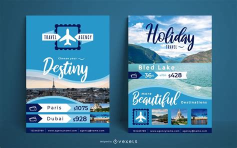 Diseño de póster de agencia de viajes