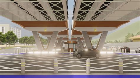 Ilustración de pasos elevados sobre una avenida