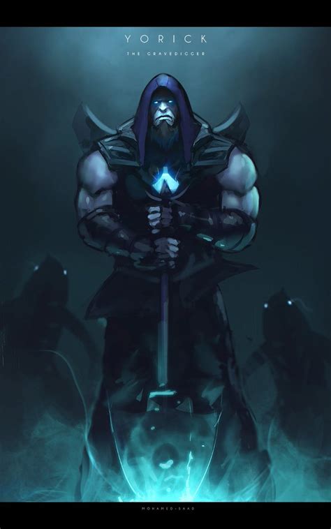 Ilustración de Yorick con su brazo de hierro