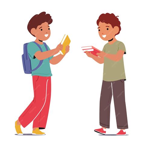 Niños intercambiando tebeos en un mercado