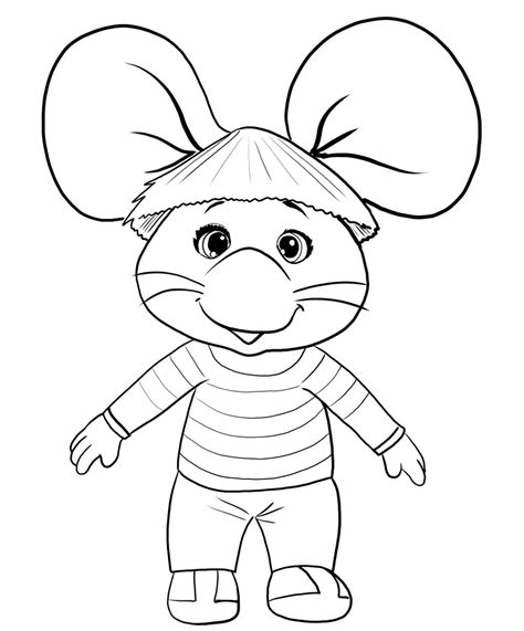 Marioneta de Topo Gigio en blanco y negro