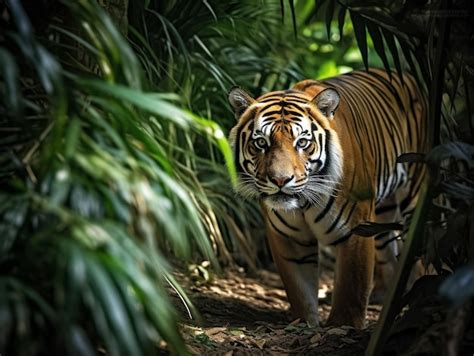 Imagen de un tigre en la jungla