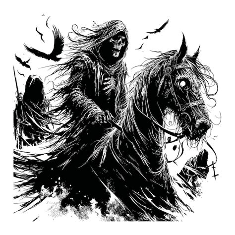 Ilustración de El Jinete Fantasma en acción