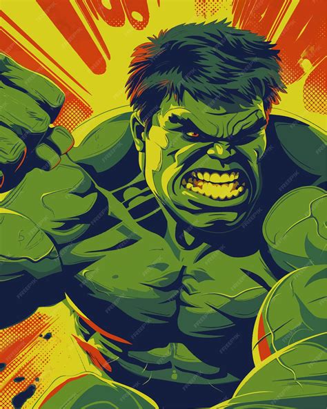 Ilustración de Hulk en pose de batalla