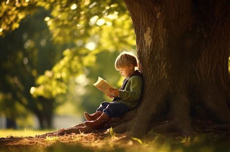 Persona leyendo un libro bajo un árbol