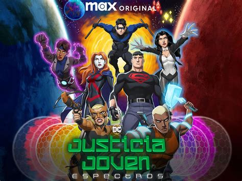 Personajes de Justicia Joven interactuando.