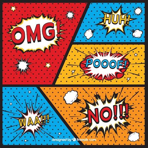Viñeta de cómic con onomatopeyas