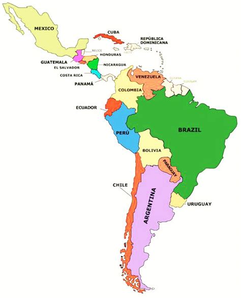 Mapa de Latinoamérica con cobertura de envíos