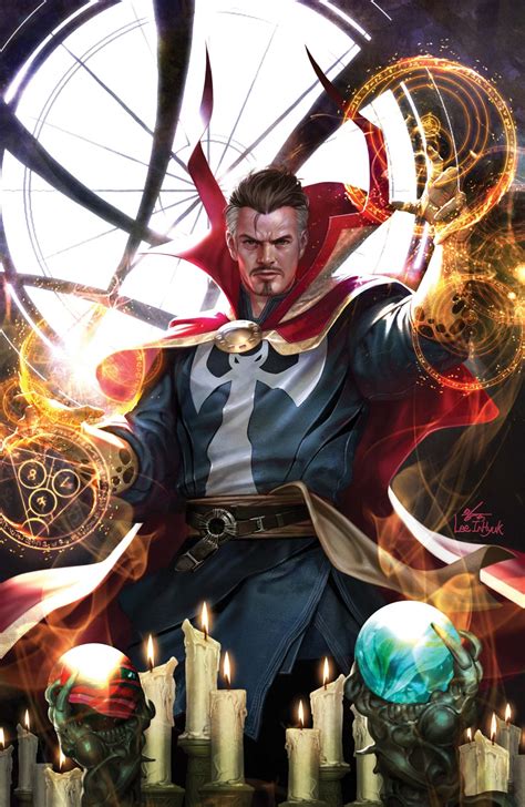 Ilustración del Doctor Strange joven como cirujano