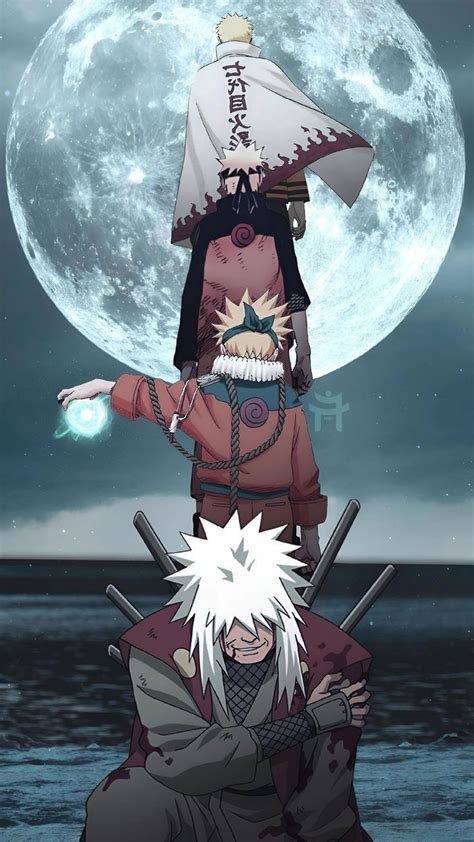 Jiraiya lanzando a Naruto al precipicio